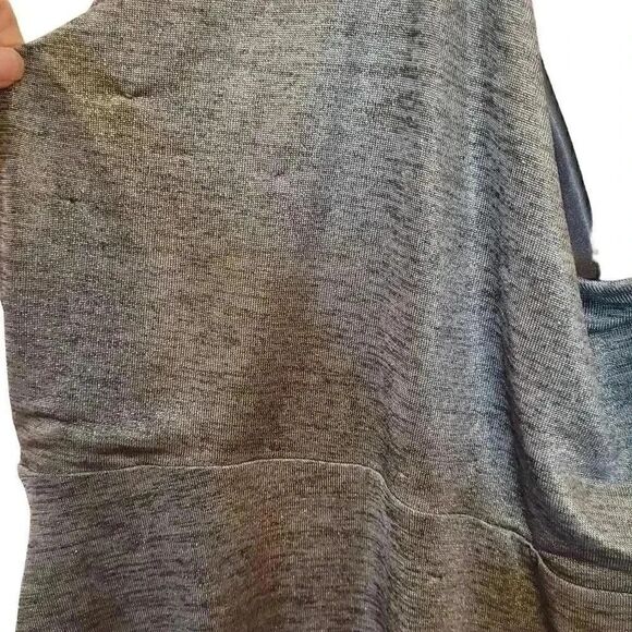 BCBGENERATION Women's Silver/Gray Poly/Spandex Cowl Neck Ruched Split Thigh Cami - Picture 11 of 14